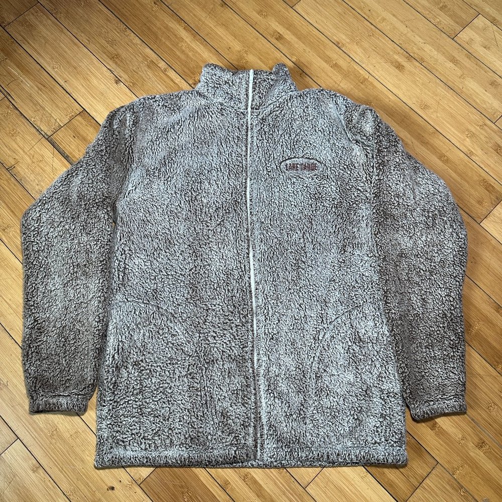 VTG Tipsy Lake Tahoe Zip Up Coazy Warm Zip Up Sweater Men Sz L